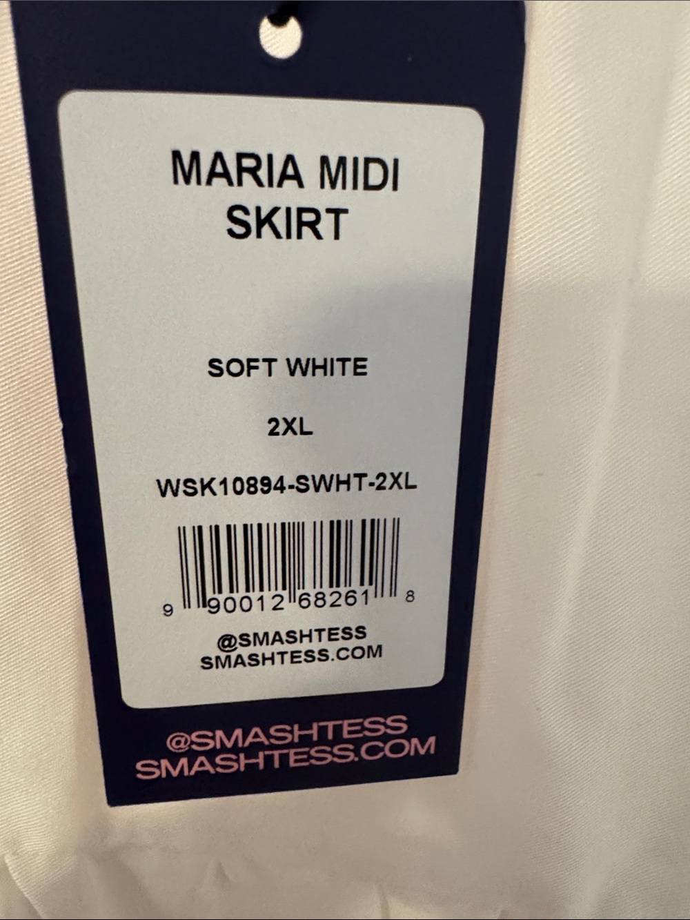Smash + Tess soft white midi skirt - Picture 4 of 4